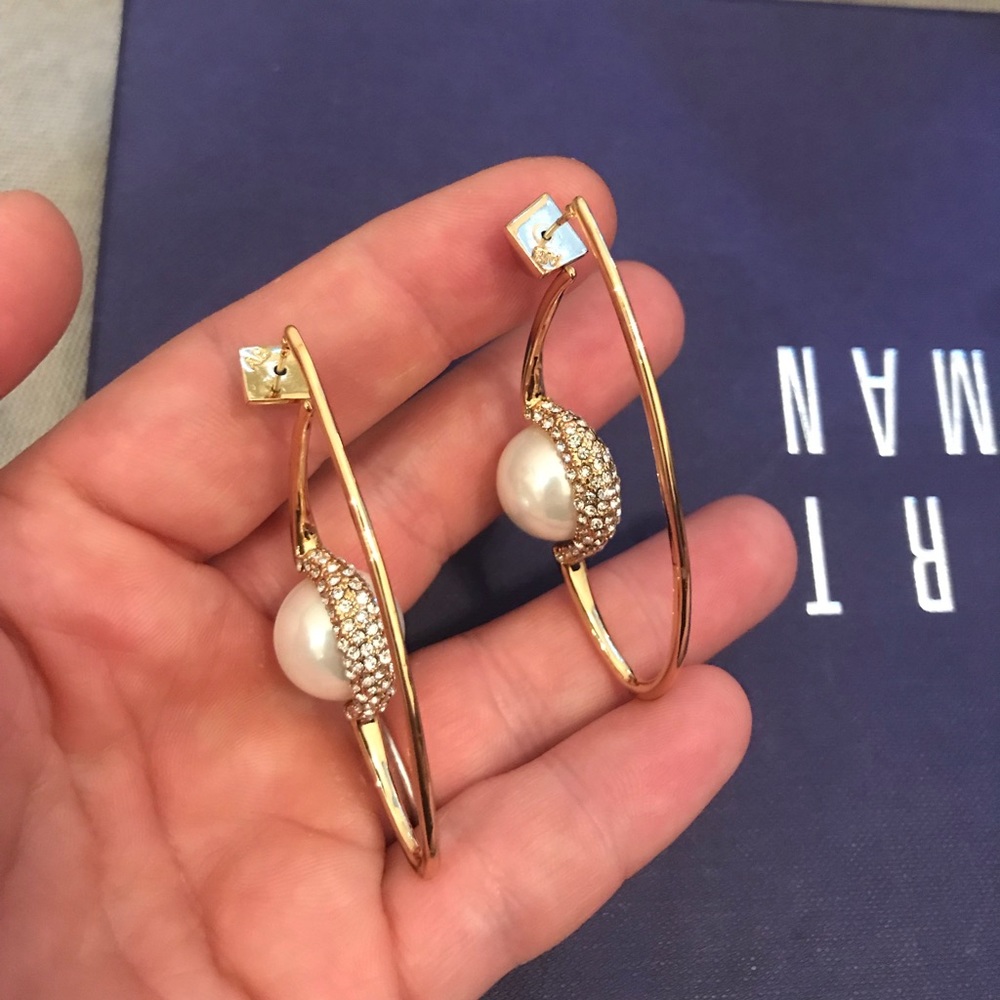 Alexis Bittar Gold and Pearl Earrings